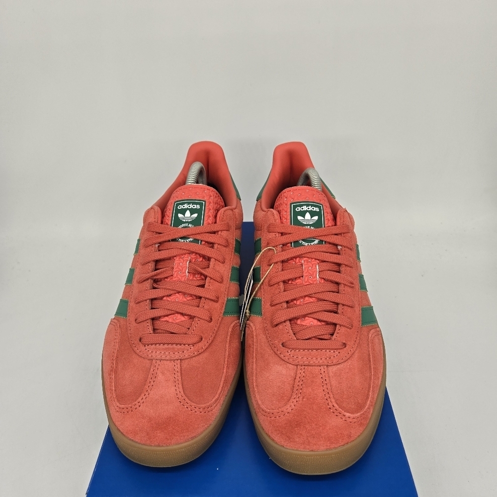 New Adidas Gazelle Indoor 'Preloved Scarlet Court Green' Men's Shoes Size 12 - Picture 2 of 8